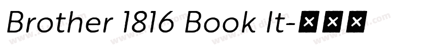 Brother 1816 Book It字体转换
